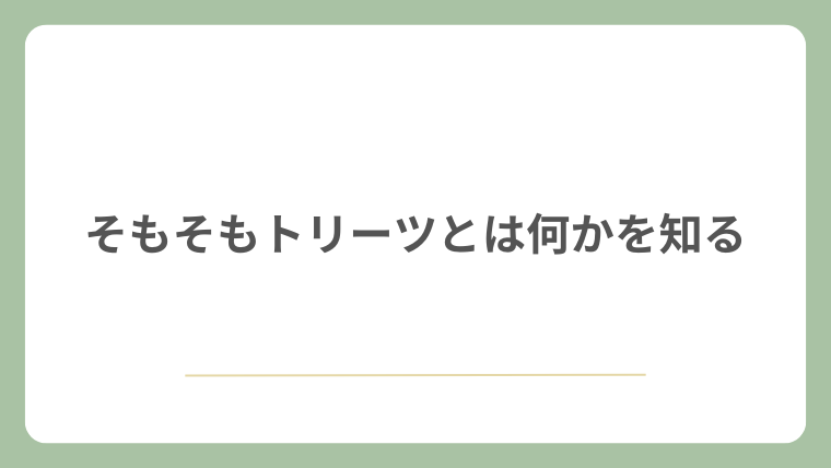 そもそもトリーツとは何かを知る